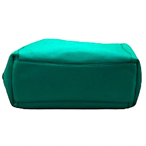 COACH Edie Green Leather Horse and Carriage Embossed Three Section Shoulder Bag - Picture 12 of 17